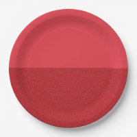 Half-Noise Tomato Red Paper Plate – Customisable