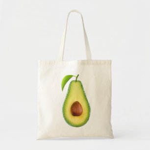 Half of avocado tote bag