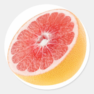 Half of grapefruit classic round sticker