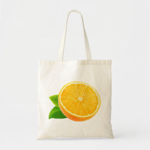 Half of orange fruit tote bag
