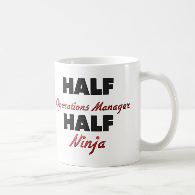 Half Operations Manager Half Ninja Coffee Mug (Right)