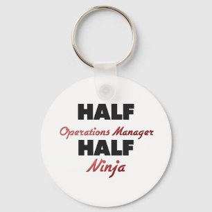 Half Operations Manager Half Ninja Key Ring