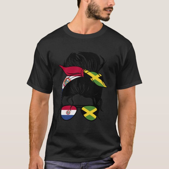 Half Paraguayan Half Jamaican Mix Paraguay And Jam T-Shirt (Front)
