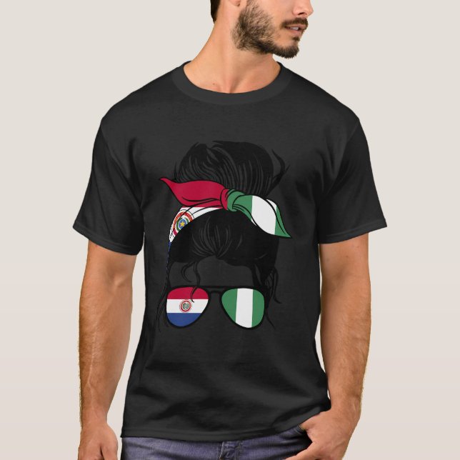 Half Paraguayan Half Nigerian Mix Paraguay And Nig T-Shirt (Front)