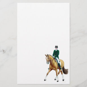Half Pass Bay Dressage Horse Stationery