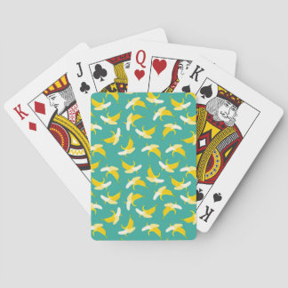 Half peeled banana seamless pattern - Tropical fru Playing Cards