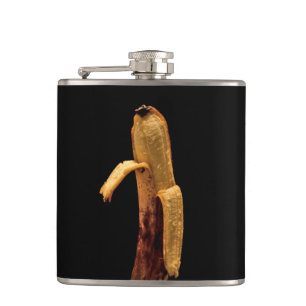 Half Peeled Banana Still Life Hip Flask