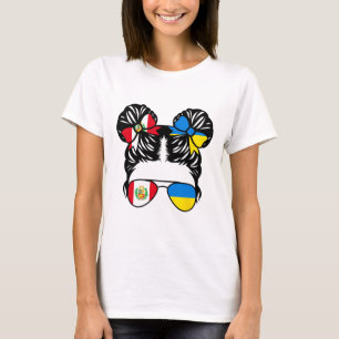 Half Peruvian Half Ukrainian Girl Peru Kids Herita T-Shirt