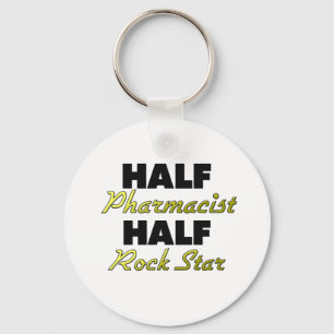Half Pharmacist Half Rock Star Key Ring