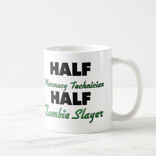 Half Pharmacy Technician Half Zombie Slayer Coffee Mug (Right)