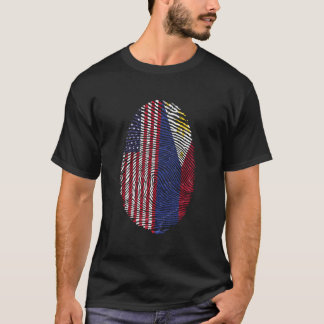 Half Philippine Half American Flag Usa Philippines T-Shirt