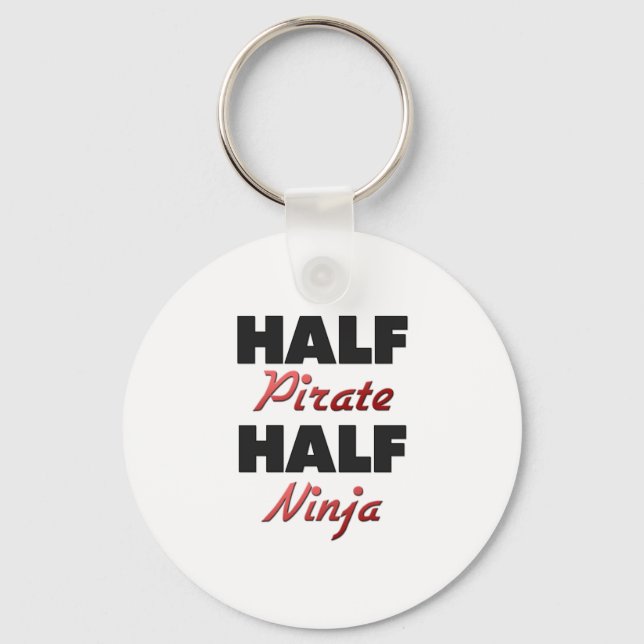 Half Pirate Half Ninja Key Ring (Front)