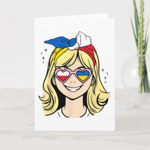 Half Polish Half Ukrainian Little Girl  Card