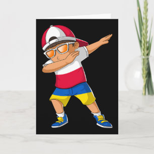 Half Polish Ukrainian Boy Poland Ukraine Flag  Card