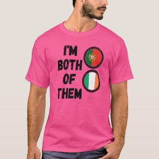 Half Portuguese Half Irish Roots Portugal & Irelan T-Shirt