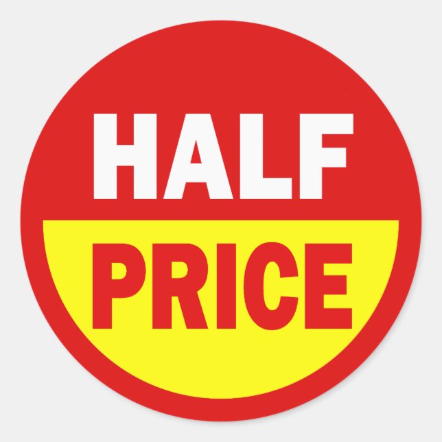 Half Price Retail Stickers (Front)