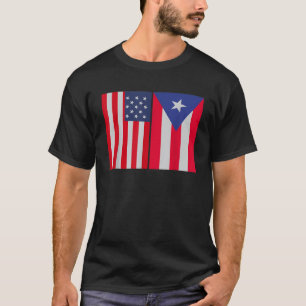 Half Puerto Rican American Puerto Rico United Stat T-Shirt