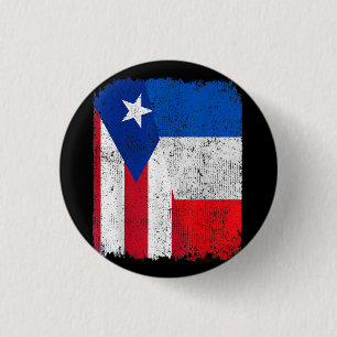Half Puerto Rican Half French Flag Heritage Pride 3 Cm Round Badge