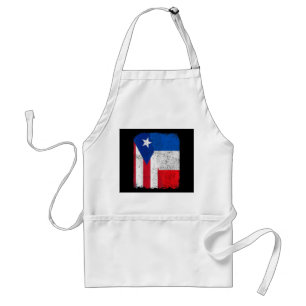Half Puerto Rican Half French Flag Heritage Pride Standard Apron