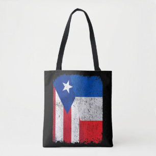 Half Puerto Rican Half French Flag Heritage Pride  Tote Bag