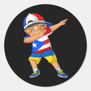 Half Puerto Rican Half Ukrainian Boy Puerto Rico F Classic Round Sticker
