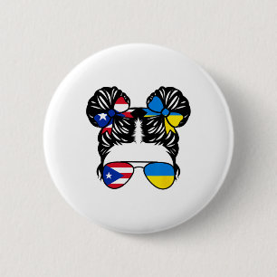 Half Puerto Rican Half Ukrainian Girl Puerto Rico 6 Cm Round Badge