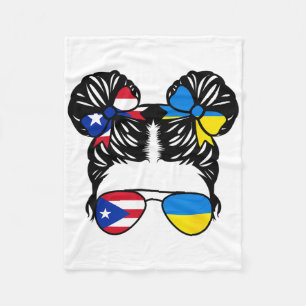 Half Puerto Rican Half Ukrainian Girl Puerto Rico Fleece Blanket