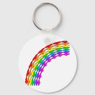 Half Rainbow right Key Ring