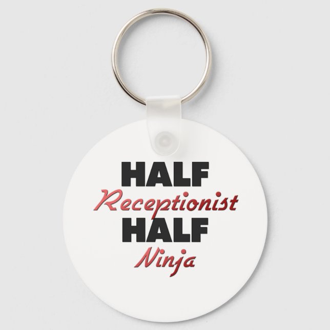 Half Receptionist Half Ninja Key Ring (Front)