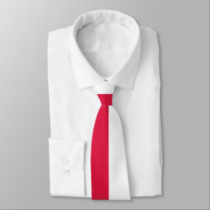 Half Red and Half White Colorblock Tie
