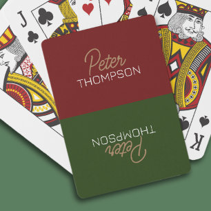 Half-Red Half-Green PlayingCards with Name Playing Cards