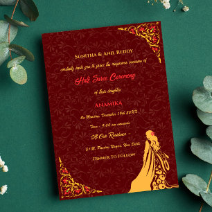 Half Saree Ritu Kala Samskara Invitation