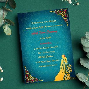 Half Saree Ritu Kala Samskara Invitation