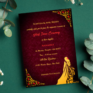 Half Saree Ritu Kala Samskara Invitation