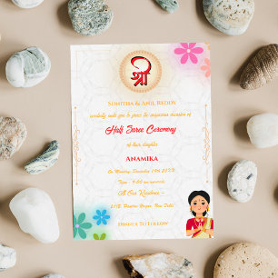 Half Saree Ritu Kala Samskara Invitation