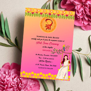 Half Saree Ritu Kala Samskara Invitation