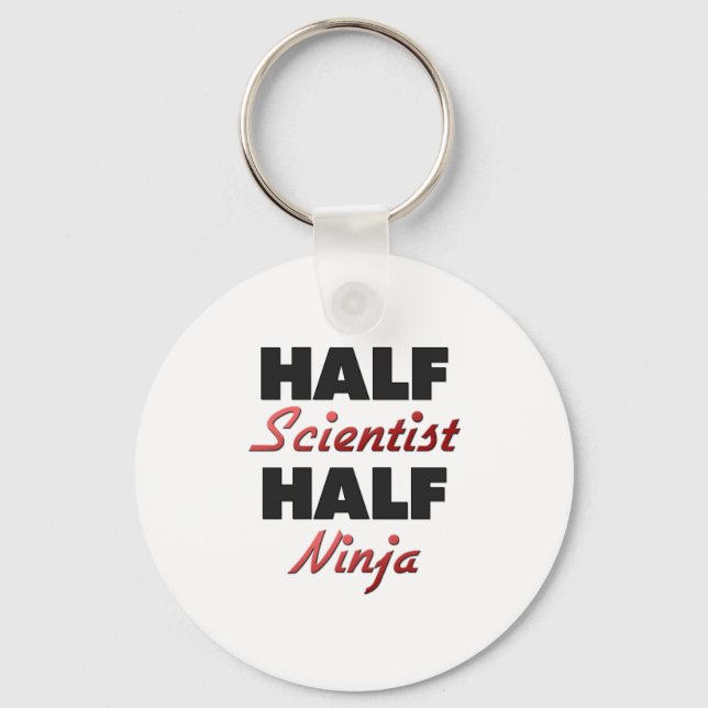 Half Scientist Half Ninja Key Ring (Front)