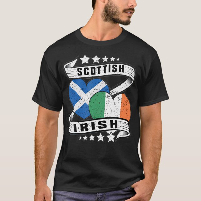 half Scottish half Irish flag T-Shirt (Front)