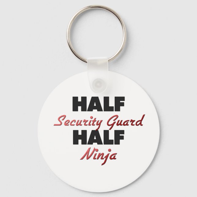 Half Security Guard Half Ninja Key Ring (Front)