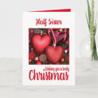 Half Sister Lovely Christmas card
