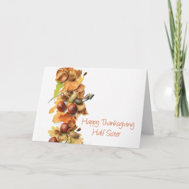 Half Sister Thanksgiving Card (Front)
