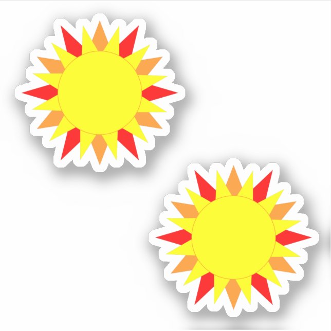 Half Size Sun Stickers (Front)