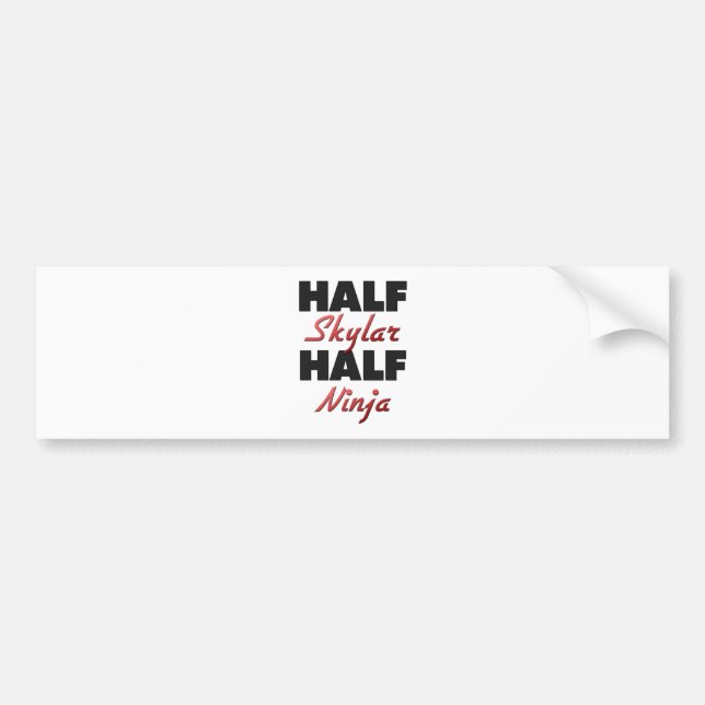 Half Skylar Half Ninja Bumper Sticker (Front)