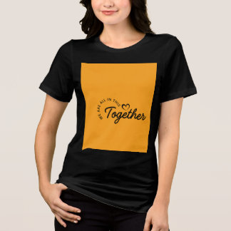 Half sleeve t shirt with quote