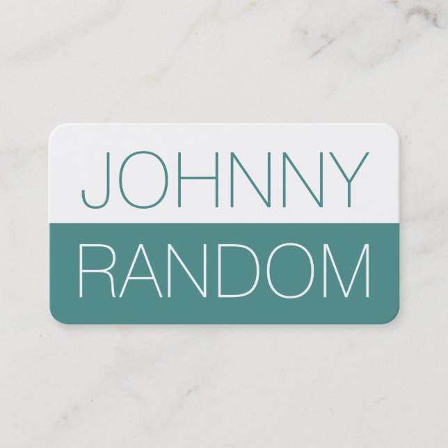 Half split duo tone bold green white business card (Front)