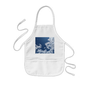 Half swirl of clouds kids apron