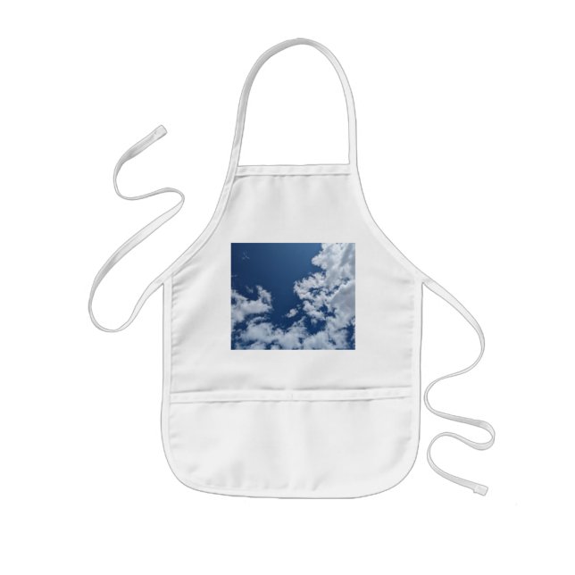 Half swirl of clouds kids apron (Front)