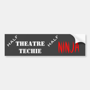 Half techie, half ninja bumper sticker