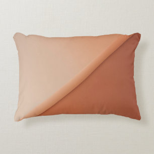 Half Terracotta Half Cream AI art Decorative Cushion