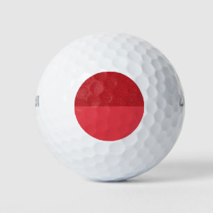 Half-Texture Red Circle Custom Golf Balls